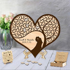 Personalized Heart Tree Wedding Guest Book Alternative Custom Tree of Life Wedding Guest Book Reception Frame Wedding Decorations for Reception Sign in Book Guests,D-Family Tree Guestbook-5 by Smallduuck