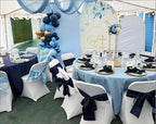 Satin Chair Sashes Bows 50 Pack Universal Polyester Chair Ribbons for Wedding Anniversary Retirement Party Birthday Engagement Banquet Graduation Outdoor Events Decor (Navy Blue, 50 pcs) - Image 7