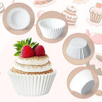 Jinei 5000 Pcs 5000 Pcs Cupcake Liners Bulk, 1.97" White Paper Muffin Cups - Image 4