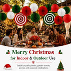 21PCS Red Green White Paper Lanterns Christmas Party Decorations - Image 4