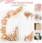 EMART 8/7.2/6.6Ft White Arch Backdrop Stand Set 3 for Wedding Party Balloon Wedding Arch with 12 Ground Nails&6 Water Bags, Arched Backdrop Stand for Birthday, Baby Shower, Graduation, Festival Decor - Image 3