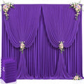 40ft x 12ft Purple Backdrop Curtains Wrinkle Free Backdrop Curtain for Wedding Parties Purple Fabric Backdrops Drapes Back Drop Cloth Bridal Shower Stage Curtains Wedding Decorations for Reception by Tao-GePartyDecorations