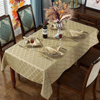 SASTYBALE Autumn Gold Champagne Jacquard Tablecloth 60"x102" Rectangle - Image 2