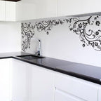Beige Swirl Flower Floral Wall Decal Design. (100" X 29") #262A - Image 2