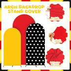 3 Pcs Cartoon Mouse Arch Backdrop Cover Red Yellow Black Dot Background - Image 4
