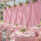 50x10FT Backdrop Curtains with Rod Pockets - Wrinkle Free Photo Stage Backdrop 10 Panels Curtains Drapes for Photography Wedding Party Baby Shower Decorations (Pink) - Image 2