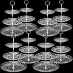 Patelai 8 Pcs 3 Tier Acrylic Cake Stand, Clear, Silver by Patelai