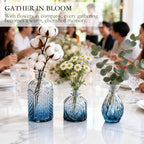 Clear Gradient Blue Glass Bud Vase Set of 24 Pcs,Small Bud Vases in Bulk,Glass Crystal Flower Vases Table Centerpieces for Party Event Wedding Decor Baby Shower Decorations (Gradient Blue, 24 Pcs) - Image 4