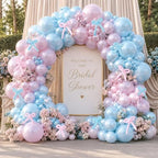 Pearl Blue Pink Balloons Double Stuffed Pastel Light Blue White Balloon Arch Kit With Long Balloons for Gender Reveal Baby Shower Birthday Wedding Bridal Party Decorations - Image 2