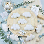 Moukeren 36 Pcs a Little Piece of Heaven Baby Shower Cloud Decorations Felt Fake Cloud Centerpieces for Tables Mini Artificial Clouds Decor for Baby Shower Nursery Room Decor - Image 3