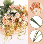Artificial Flowers Wildflowers Silk Daisy Spring Fake Daisies Decoration Summer UV Resistant Colorful Mixed Bundles Faux Greenery Outdoor Plant Stem Filler for Home Decor Indoor Floral Arrangements - Image 2