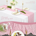 20 Pack Cheesecloth Table Runner 17 x 108 Inch, Light Pink - Image 5
