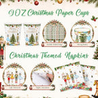 Honeydak 210 Pcs Nutcracker Plates and Napkins Christmas Party Supplies - Image 5