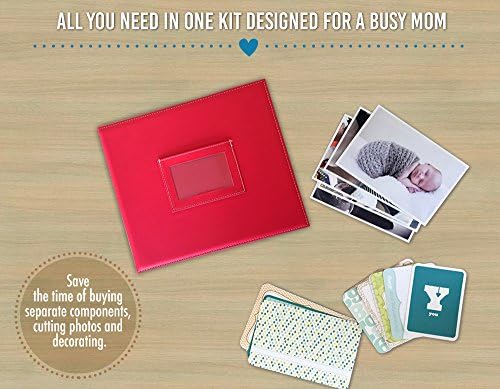 Baby is Here! First Year Photo Album, Cherry, Baby Boy Cards, 60 Printed Photos - Image 2