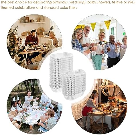 Oval Cake Paper Cups 1000 Pcs 2.87X1.37X0.98 Inch Grease Proof Disposable Baking Liners Oval Cupcake Liners for Muffins Loaf Bread Snacks - Image 5