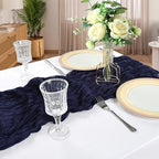 12 Pack 10Ft Navy Blue Cheesecloth Table Runner 23 x 120 Inch - Image 6