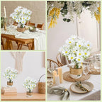 43 Pcs/ 6 Set Daisy Mason Jar Table Centerpiece Mason Jar Vases - Image 6