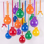 TaoBary 30 Set Rainbow Ceiling Hanging Decoration 22/18'' Colorful and Transparent Bobo Balloons Set with Satin Bows and Ribbons Bulk for Summer Back to School Birthday Wedding Party Decor - Image 6