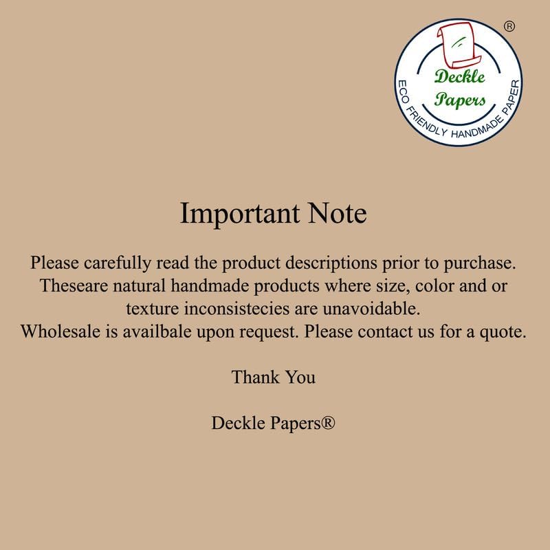 Deckle Papers® Wedding Invitation, Baby Shower Invitation Card, Handmade Deckle Edge Cotton Paper, Drawing, Calligraphy, Painting Paper, Khadi Lokta Rag Paper 150gsm Blank Card Stock (Pack of 50) - Image 6