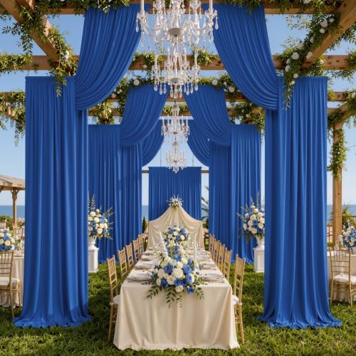 10ftx14ft Royal Blue Backdrop Curtain for Wedding Parties by PartyVillage