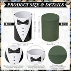 LemonRoad 6 Set Cylinder Planter Box with Paper Removable Foam Round Flower Box Vase for Wedding Artificial Flowers Kitchen Party Table Centerpiece Home Decor(Black and White) - Image 2