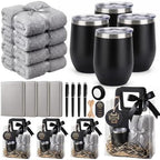 4 Sets Baby Shower Prizes for Men with 12 oz Coffee Cups Notebooks Towels Pens Thank You Cards Raffia Gift Bags Baby Shower Prizes for Game Winners by Bumaeu