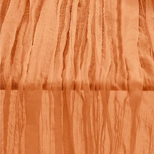 6 Pack Coral Cheesecloth Table Runner 35x120 Inch 10Ft Rustic Gauze Cheese Cloth Table Runner Sheer Cheesecloth Table Runners for Wedding Party Bridal Shower Decoration - Image 6