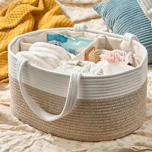 Diaper Caddy Organizer, Gift Basket for Baby Shower, Newborn Essentials - Image 3