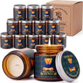MTLEE 12 Pcs Tartan Plaid Bear Baby Shower Candle Favors for Guests by MTLEE