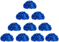 BLOSMON Hydrangea Artificial Flowers Ball Centerpieces Royal Blue Set of 10 by Blosmon