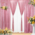 Eternal Beauty Fuchsia Pink Sequin Backdrop Curtains, 4 Panels 2x8FT by EternalBeauty