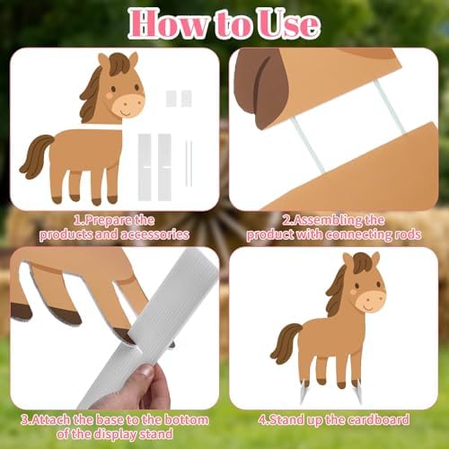 Farm Animals Party Decorations, Large Farm Animals Cardboard Cutouts - Image 3