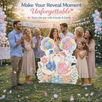 Silly Goose Gender Reveal Decorations Standee, 47.2" Large Boy or Girl Reveal Sign for Gender Reveal Decor Supplies, Waterproof Cardboard Cutouts Stand Up for Photo Prop Backdrop, Easy Assembly - Image 2