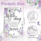 TrelaCo 20 Pcs Bottle Chug Game, Butterfly Baby Shower Favors, Purple - Image 2