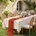 Goodluck 6 Pack Terracotta Cheesecloth Table Runner 35" x 120" Extra Wide - Image 4