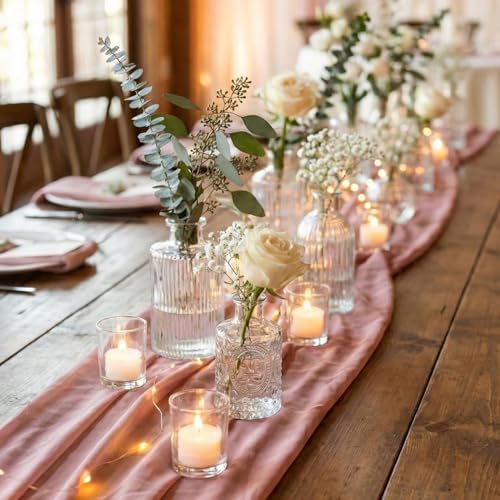 Glass Bud Vases in Bulk, Mini Vintage Vases Set for Wedding, Baby Shower - Image 2