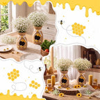 2 Set Honeybee Beehive Vase Decor Include Baby Breaths - Image 5