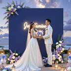 Navy Blue Square Arch Backdrop Cover 6.6x6.6FT, Double-Sided Stretchy Spandex Fabric Fits Square Arch Backdrop Stand, Navy Background Backdrop for Wedding Baby Shower Birthday Party Decorations - Image 2