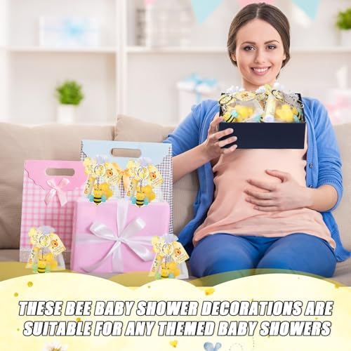 288 Pcs Baby Shower Favors Set for Guests,Yellow,Bee - Image 5