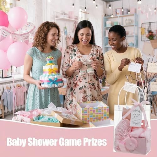116Pcs Baby Shower Prizes Game Winners Favors Gifts Set (Pink) - Image 4