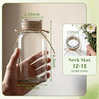 Mason Jar Glass Vases 12 Pack, Clear Flower Vase for Centerpieces - Image 3