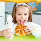 Thenshop 36 Pcs 8 oz Plastic Honey Bear Bottle Clear Squeeze, White Lid - Image 6
