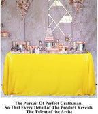 Partisout Rectangle Tablecloth 90x132 inch Sequin Table Cover Disposable Rustic Table Cloths Party Glitter Desk Cover for Party Birthday Halloween Christmas (Yellow) - Image 5