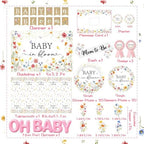 275Pcs Baby in Bloom Baby Shower Decorations for Girl Wildflower Baby in Bloom Disposable Paper Plates,Balloons Arch,Cake Topper,Backdrop,Cup,Tablecloth for Floral Baby Shower Party Decor Supplies - Image 3