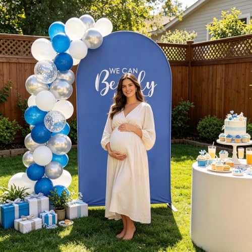 We Can Bearly Wait Brown Arch Cover for Baby Shower Party Decor,Elastic Spandex (G2355X,4.6x8ft (140x240cm)) - Image 2