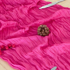 8 Pack Hot Pink Cheesecloth Table Runner 120 Inch Boho Wedding Decor - Image 5
