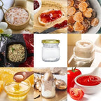 GIVAMEIHF Mini Honey jars 1.5oz, 60 pcs Honey Jars with 60 Bee Stickers,Tags,Jutes Rope,Mini Honey Jars with Lids, Perfect for Candle Jar,Spices,Jams,Baby Shower, Wedding Favors, Party Favors - Image 3