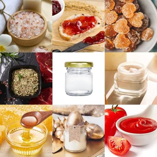 GIVAMEIHF Mini Honey jars 1.5oz, 60 pcs Honey Jars with 60 Bee Stickers,Tags,Jutes Rope,Mini Honey Jars with Lids, Perfect for Candle Jar,Spices,Jams,Baby Shower, Wedding Favors, Party Favors - Image 3