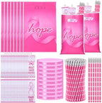Resurhang 200 Pcs Breast Cancer Awareness Items Bulk, Pink Ribbon Gifts by Resurhang