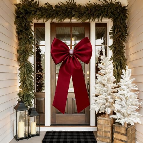 Meseey Giant Satin Bow 27x39 Inch Extra Large Decorative Bow for Christmas Tree Topper,Party,Home Wall,Baby Shower & Birthday Decor（Burgundy - Image 3